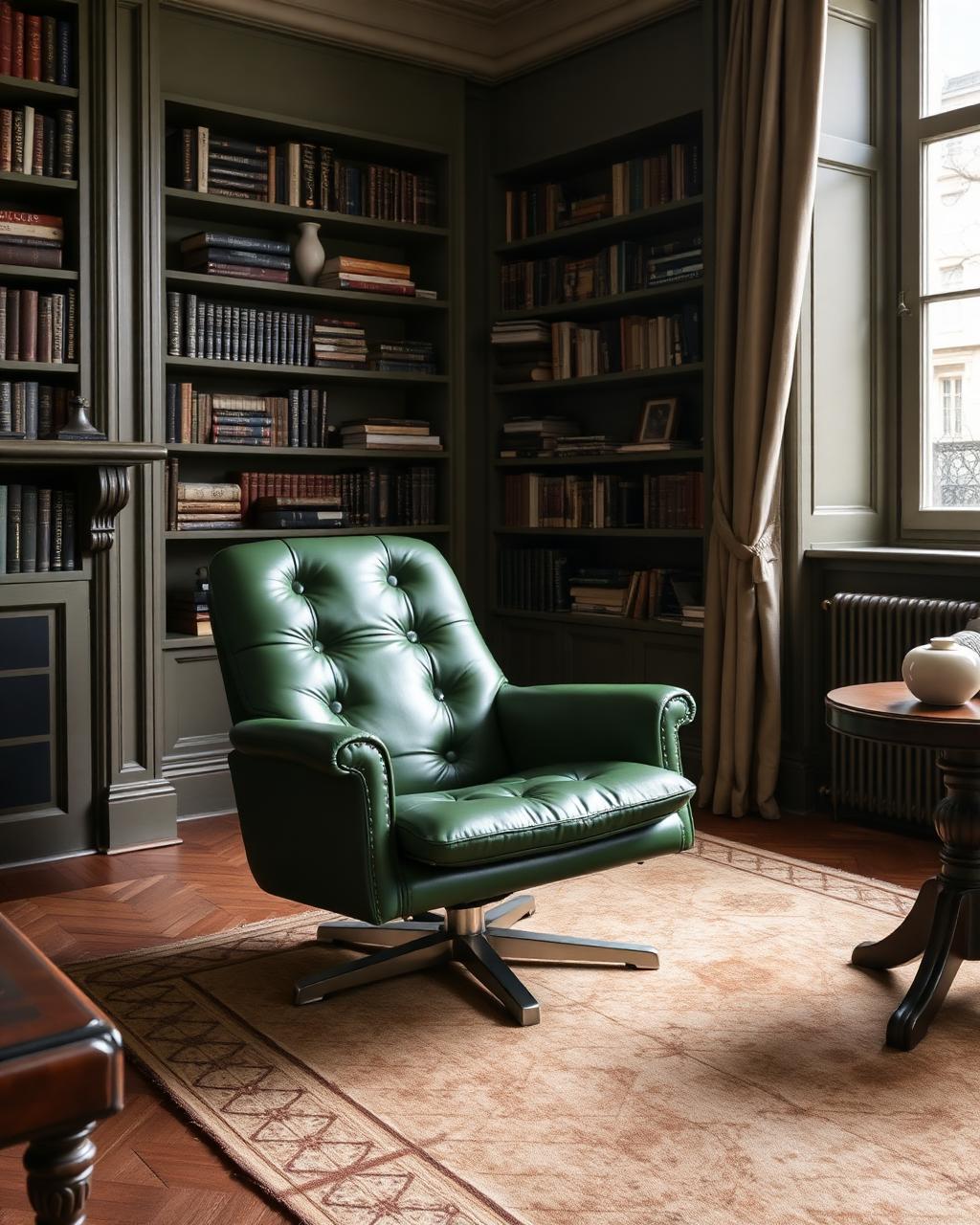 Montel Elektrische Fauteuil — Groen leder