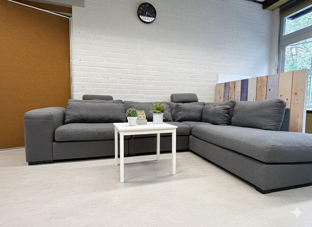 Grijze Montel Hoekbank - Ruim en Comfortabel! Roos Repose