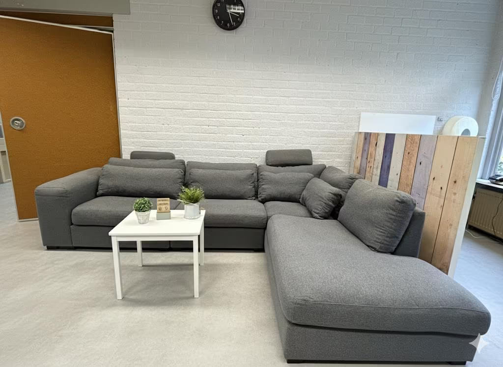 Grijze Montel Hoekbank - Ruim en Comfortabel! Roos Repose